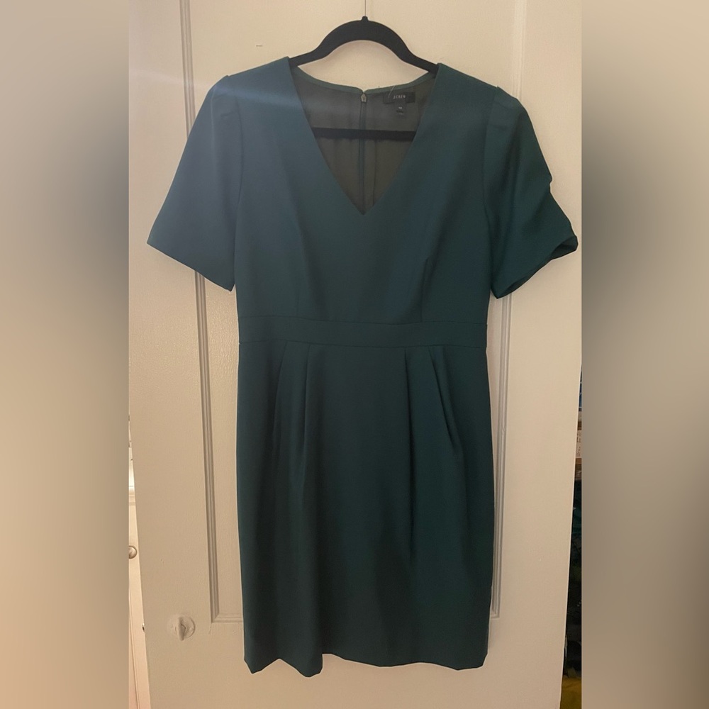 J.Crew fully lined sheath v neck dress